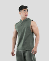 Acid Wash Sleeveless Hoodie