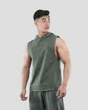 Acid Wash Sleeveless Hoodie