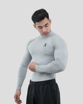 Hustle High Neck Full Sleeve Compression T-shirt