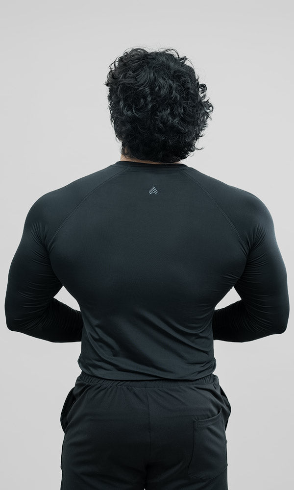 Athflex Ace Compression T-shirt for Men Full Sleeve in Black