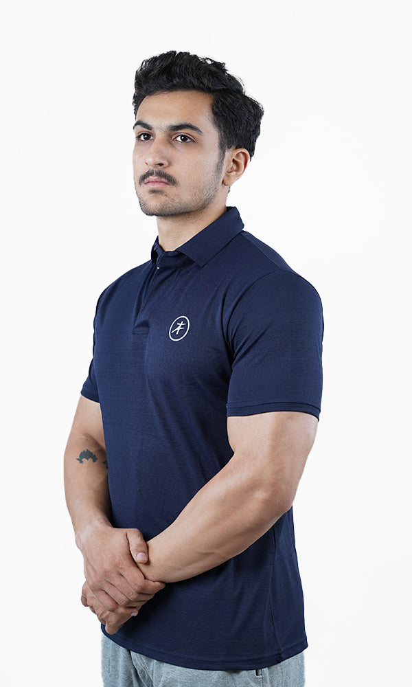 Athflex Dualistic Polo Tshirt Navy