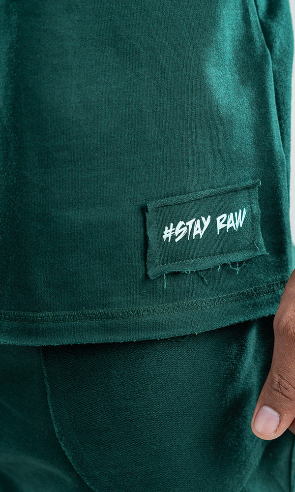 Athflex Raw T-shirt Half Sleeve in Deep Green - Gym T-shirts for men