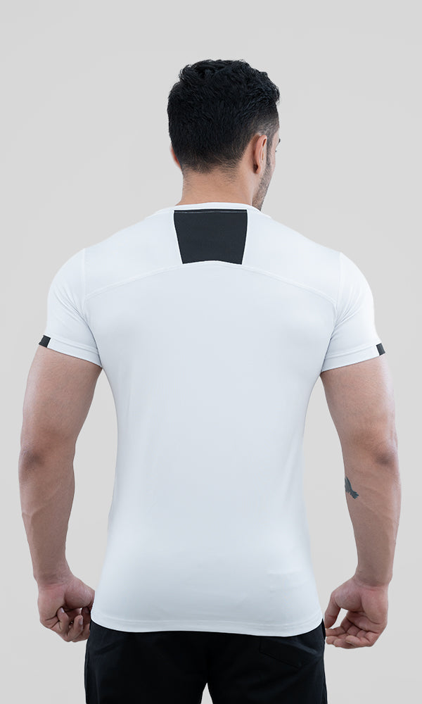 Dap T-Shirt by Athflex in White - Men's Gym Wear in India
