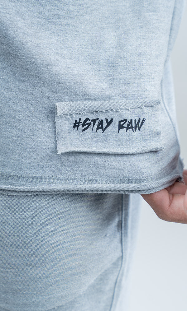 Full-Sleeve Raw T-shirt by Athflex in Grey - Gym t-shirts for men