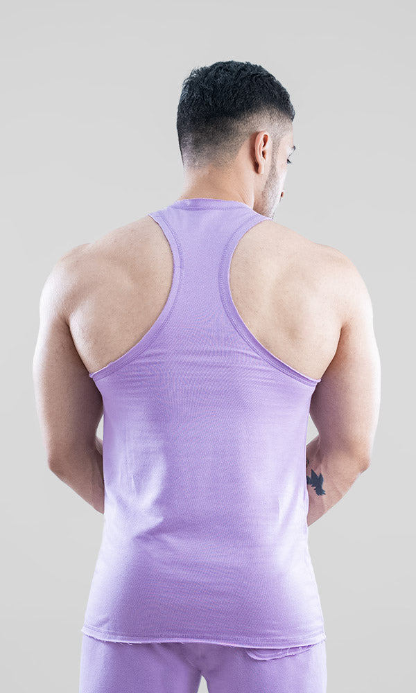 Raw Stringer Vest in Lilac by Athflex - Gym Stringers