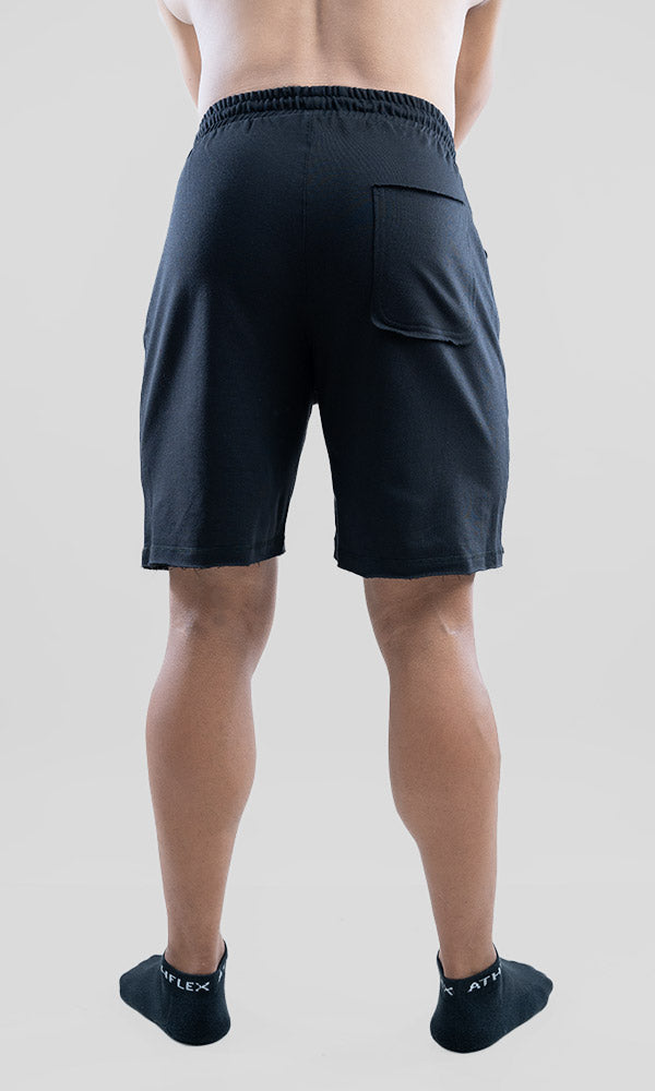 Raw shorts for men in Black - gym shorts for men by Athflex