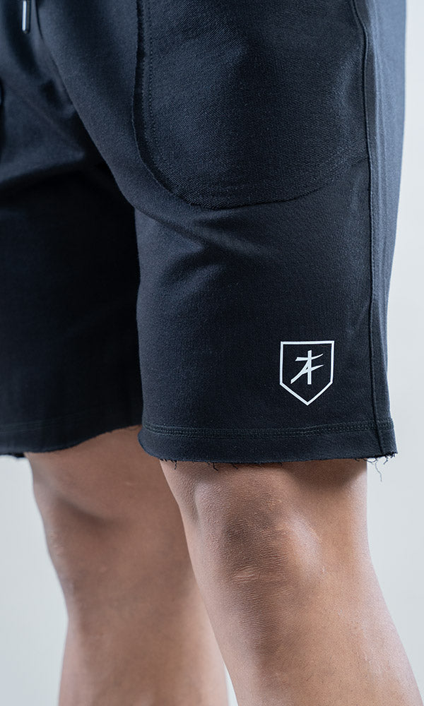 Raw shorts for men in Black - gym shorts for men by Athflex