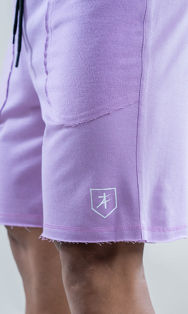 Raw shorts for men in Lilac - gym shorts for men by Athflex