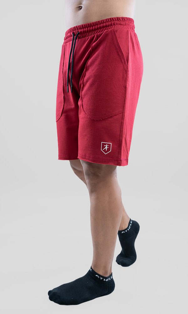 Raw shorts for men in Maroon - gym shorts for men by Athflex