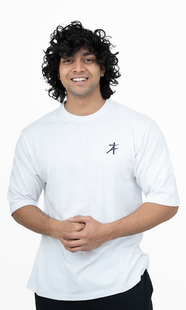 Flex Oversize T-Shirt in White by Athflex - Perfect gym wear