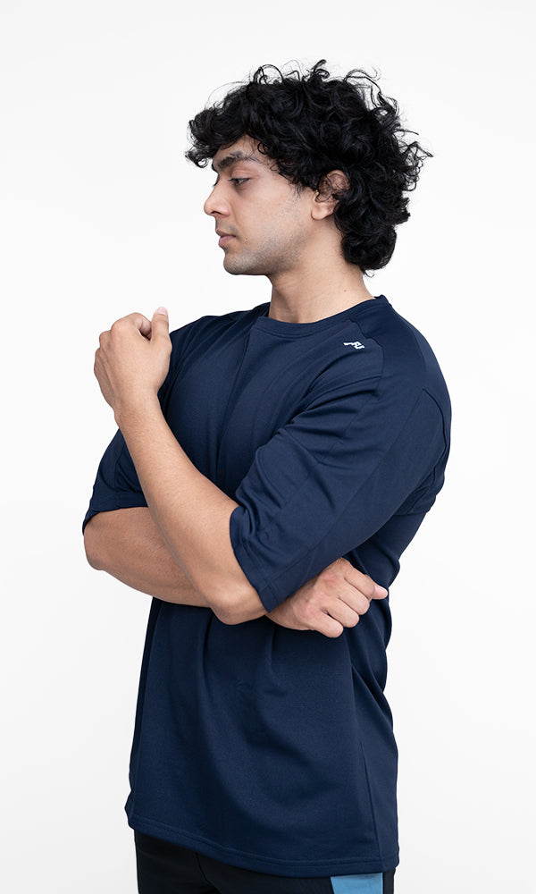 Flex Ample Oversize T-Shirt in True Blue by Athflex - Perfect gym wear