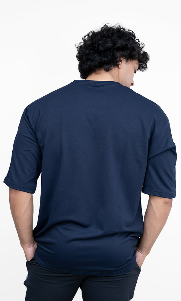 Flex Ample Oversize T-Shirt in True Blue by Athflex - Perfect gym wear