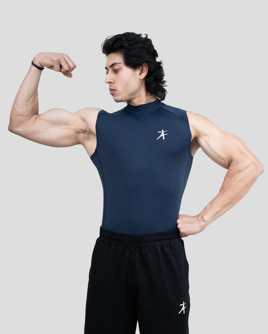 Hustle High Neck Compression Tank