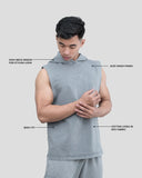 Acid Wash Sleeveless Hoodie