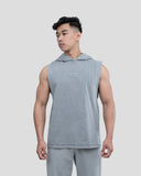 Acid Wash Sleeveless Hoodie