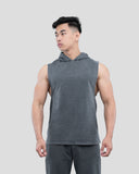 Acid Wash Sleeveless Hoodie