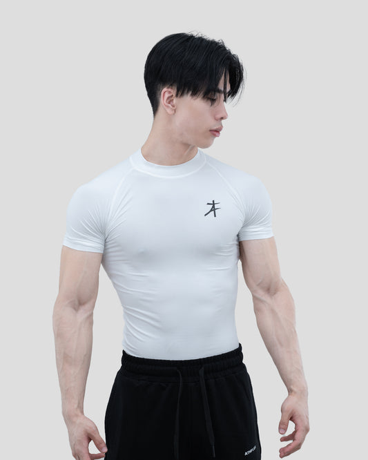 Hustle High Neck Compression T-shirt