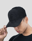 Suede Flex Trucker Cap (Black)