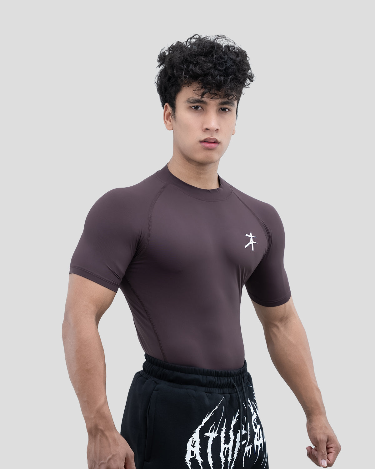 Hustle High Neck Compression T-shirt