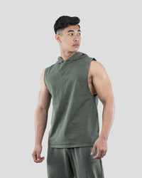 Acid Wash Sleeveless Hoodie