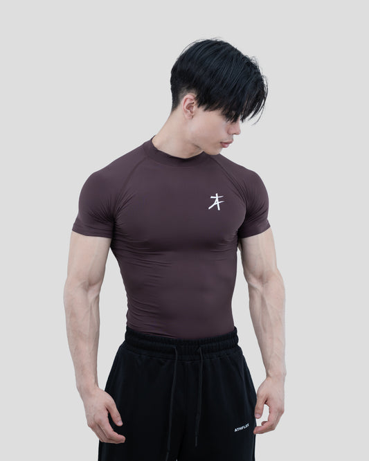 Hustle High Neck Compression T-shirt