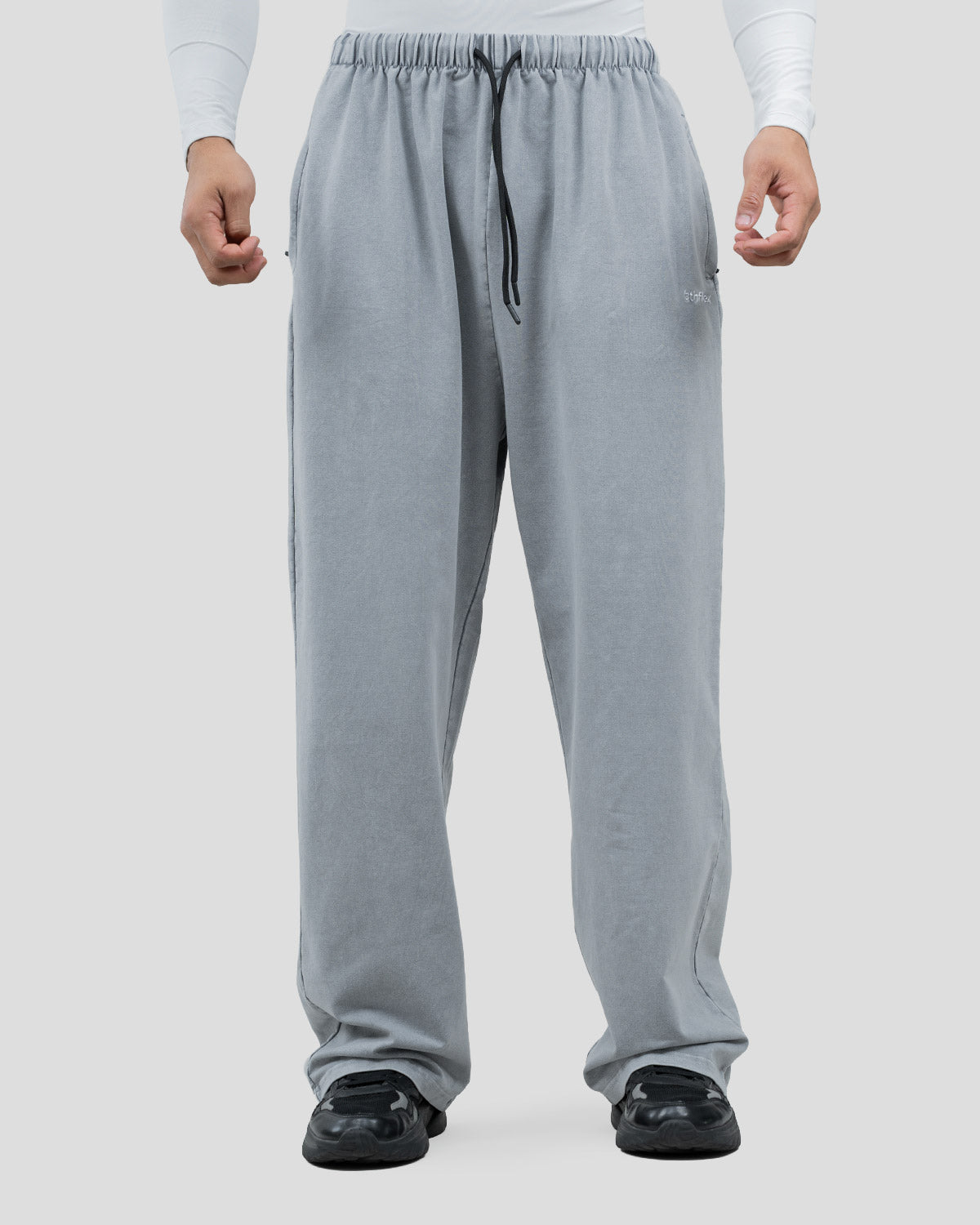 Acid wash baggy pants