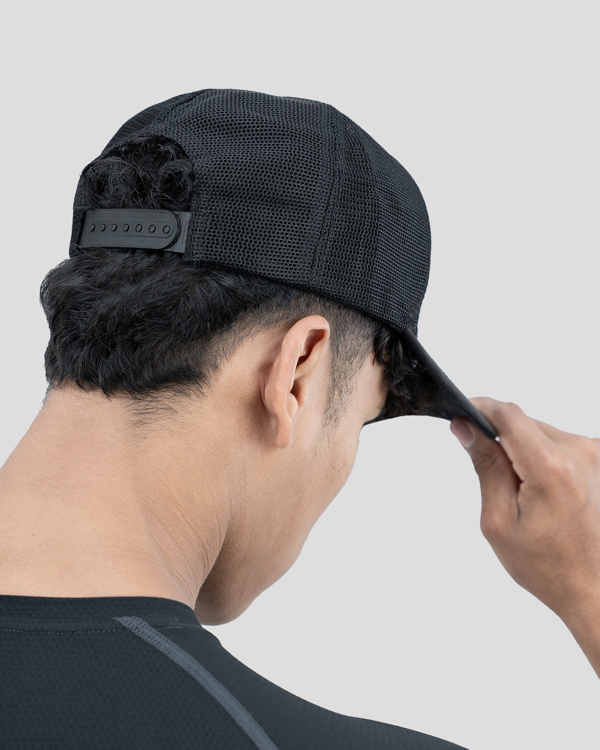 Suede Flex Trucker Cap (Black)