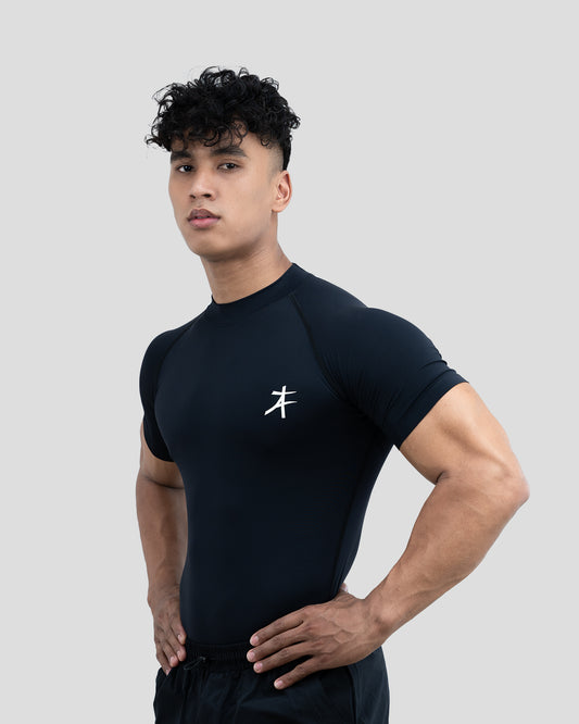 Hustle High Neck Compression T-shirt