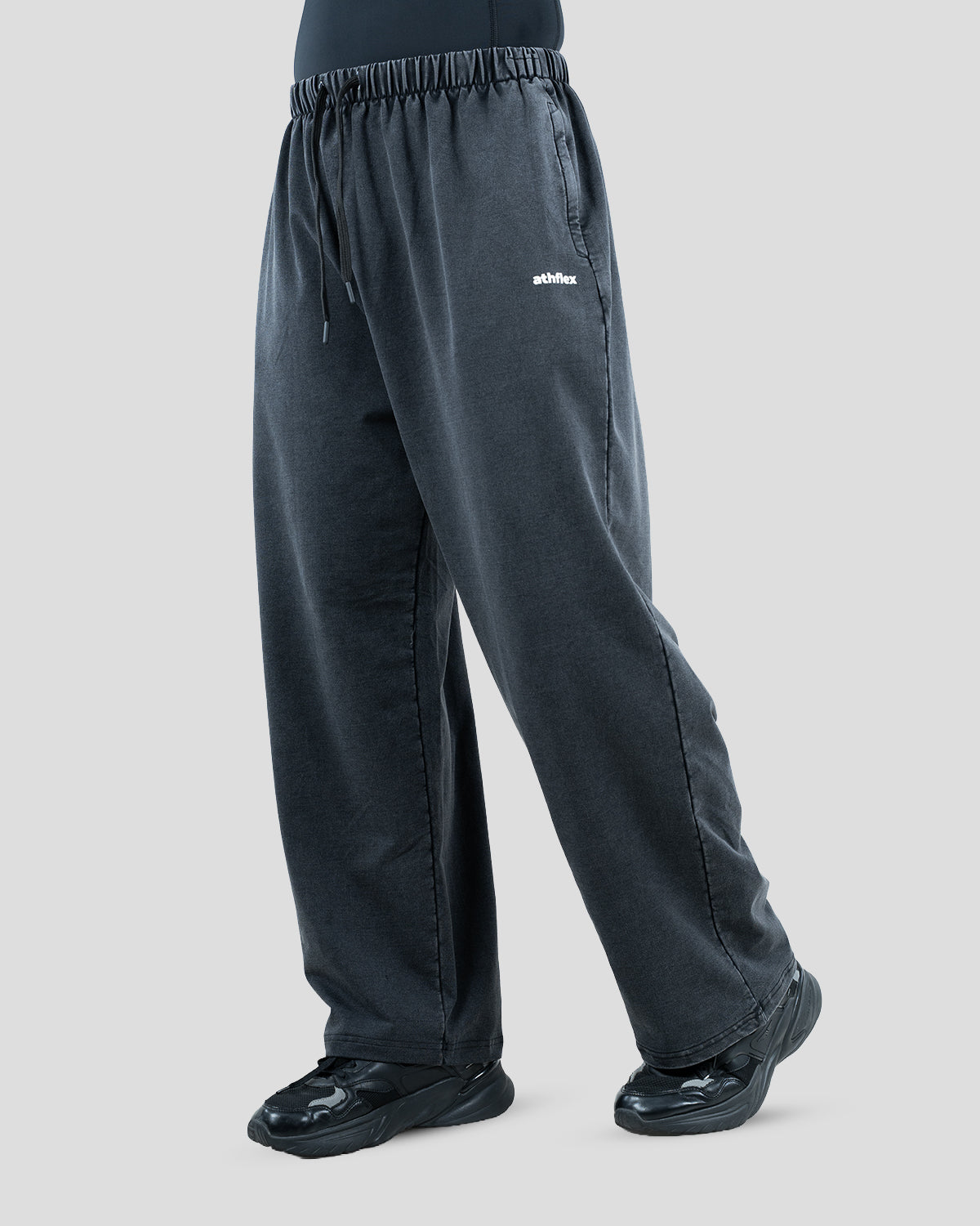 Acid wash baggy pants