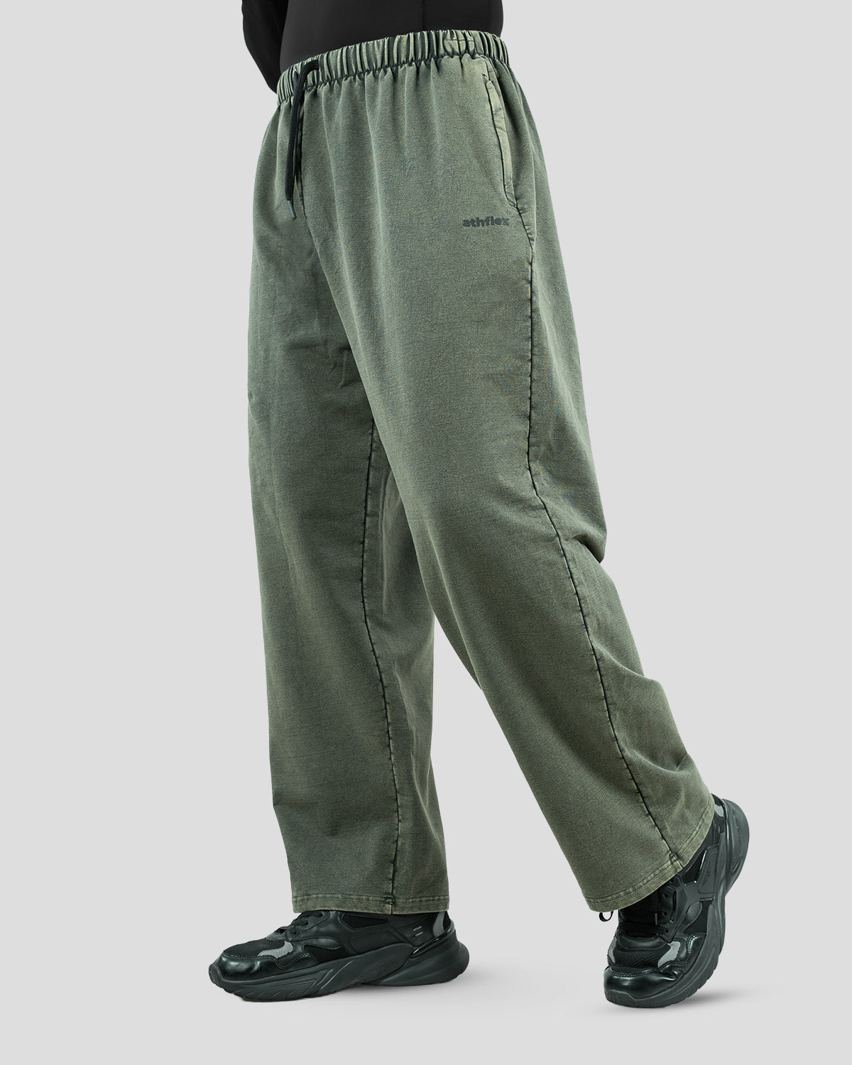 Acid wash baggy pants