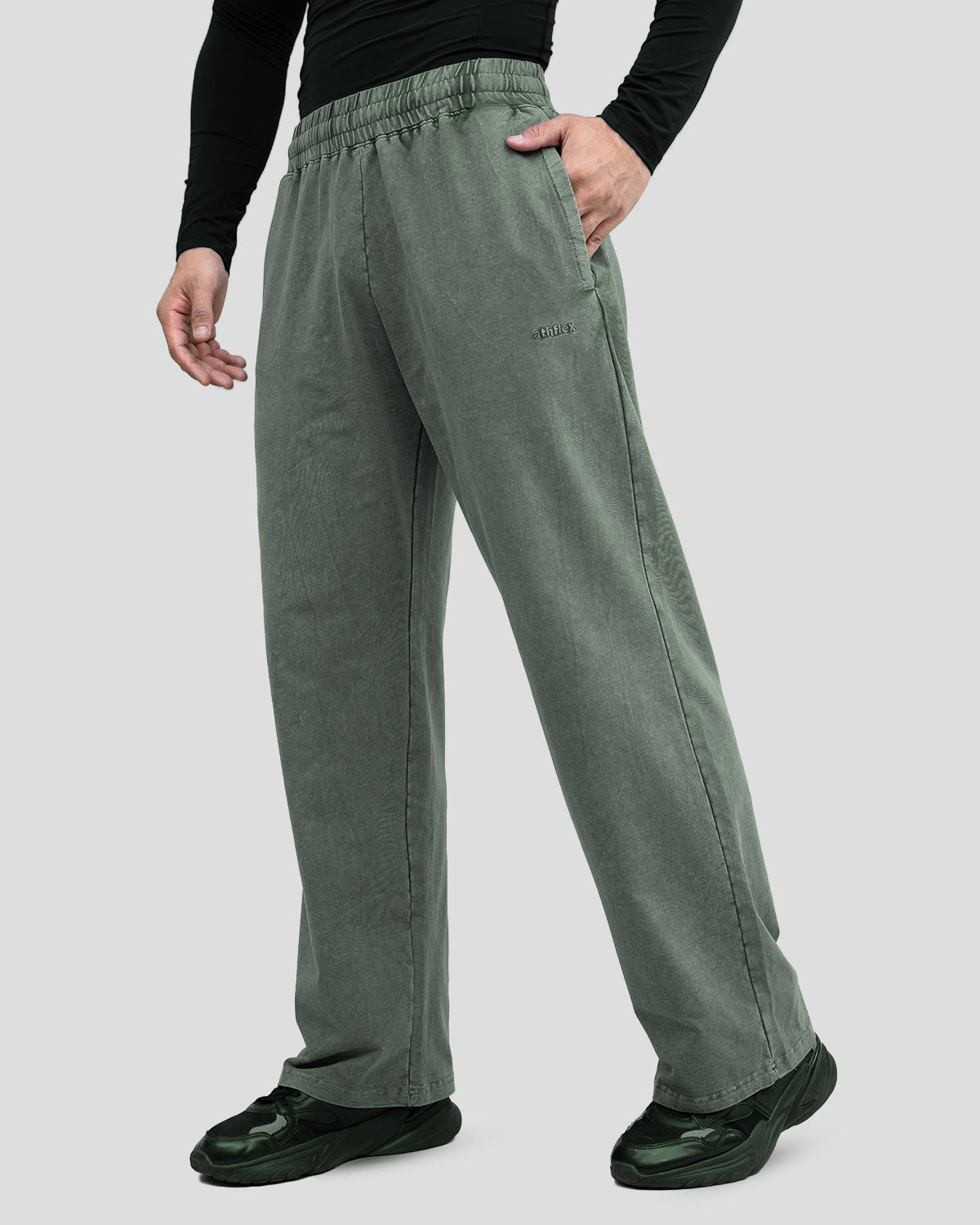 Acid Wash Straight Pant