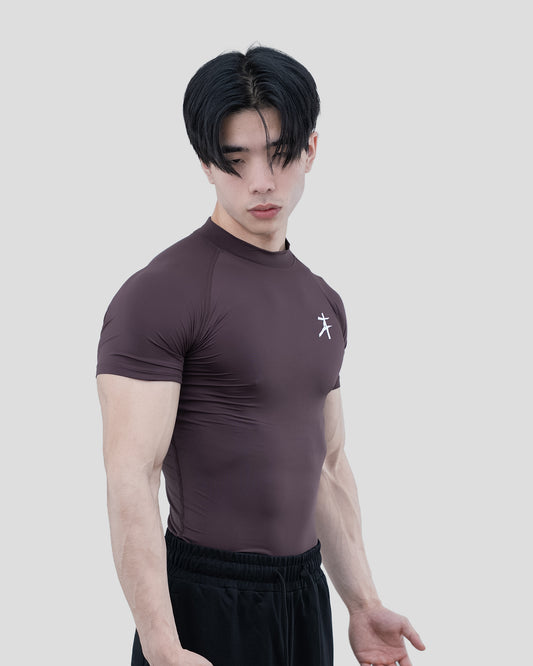 Hustle High Neck Compression T-shirt