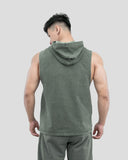Acid Wash Sleeveless Hoodie