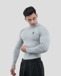 Hustle High Neck Full Sleeve Compression T-shirt