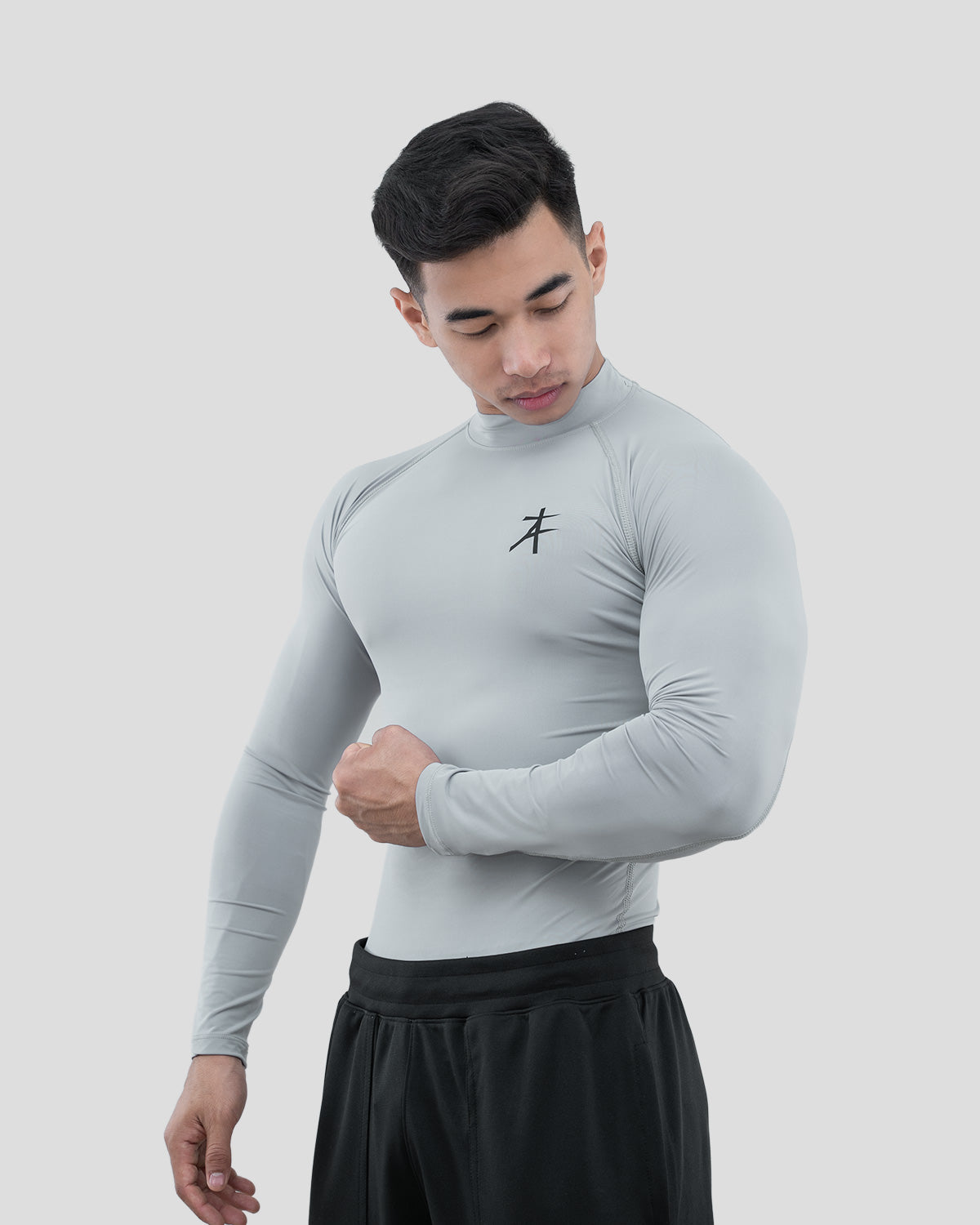 Hustle High Neck Full Sleeve Compression T-shirt