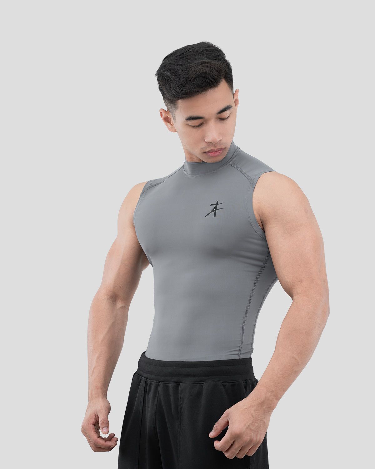 Hustle High Neck Compression Tank