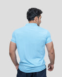 Pique Polo T-shirt (Azure Blue) - Athflex 