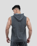 Acid Wash Sleeveless Hoodie