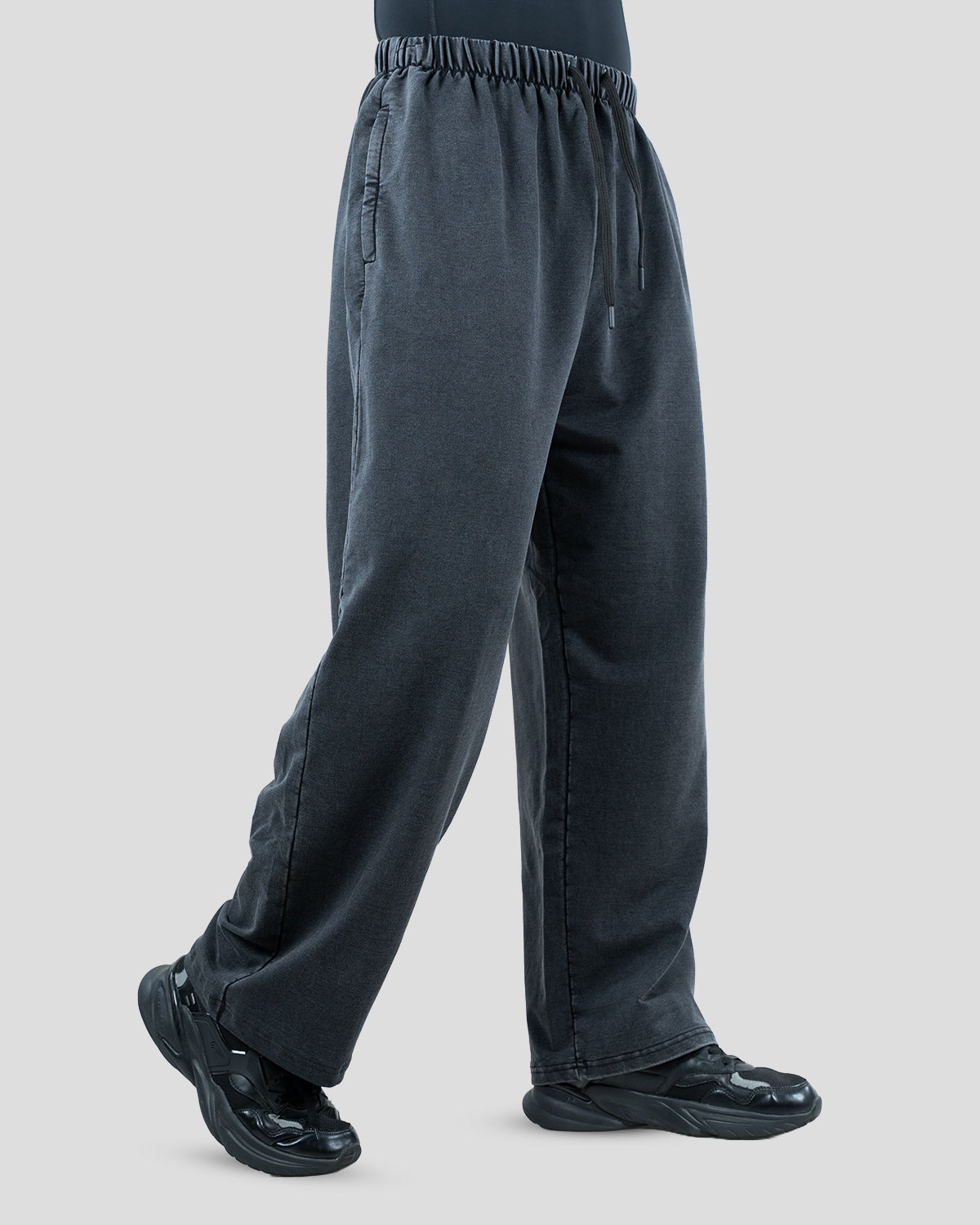 Acid wash baggy pants