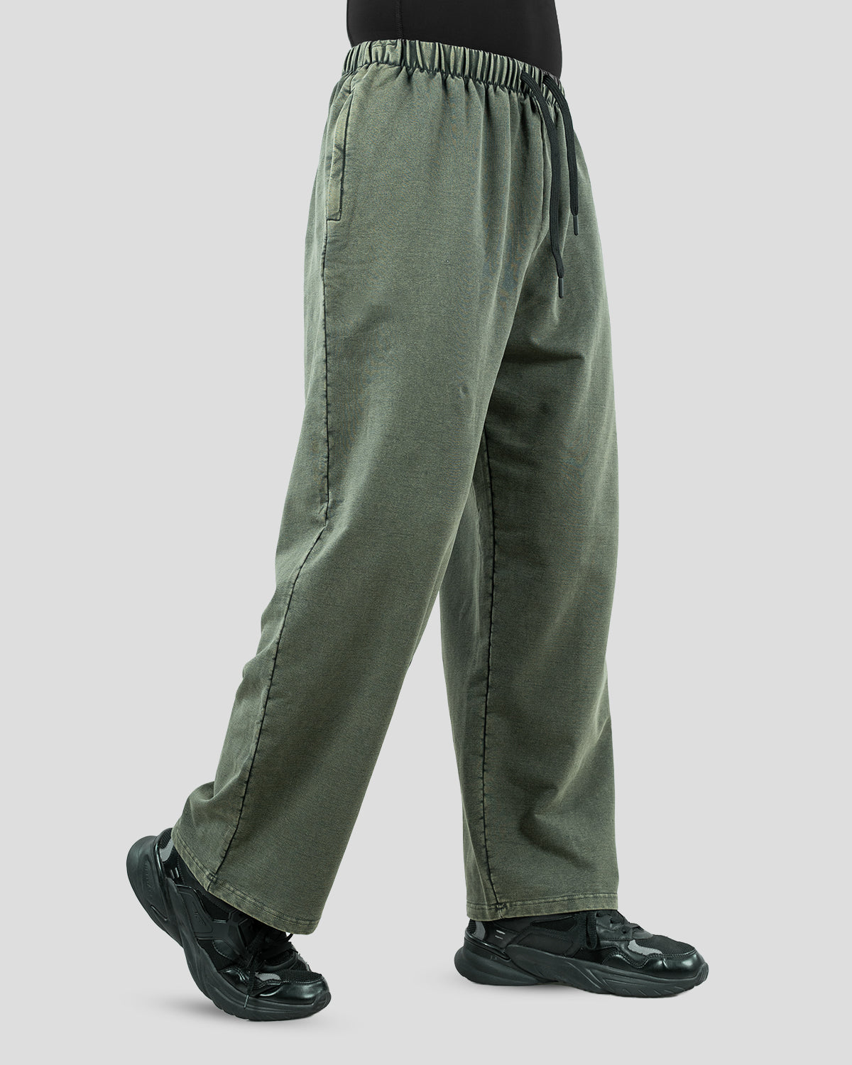 Acid wash baggy pants