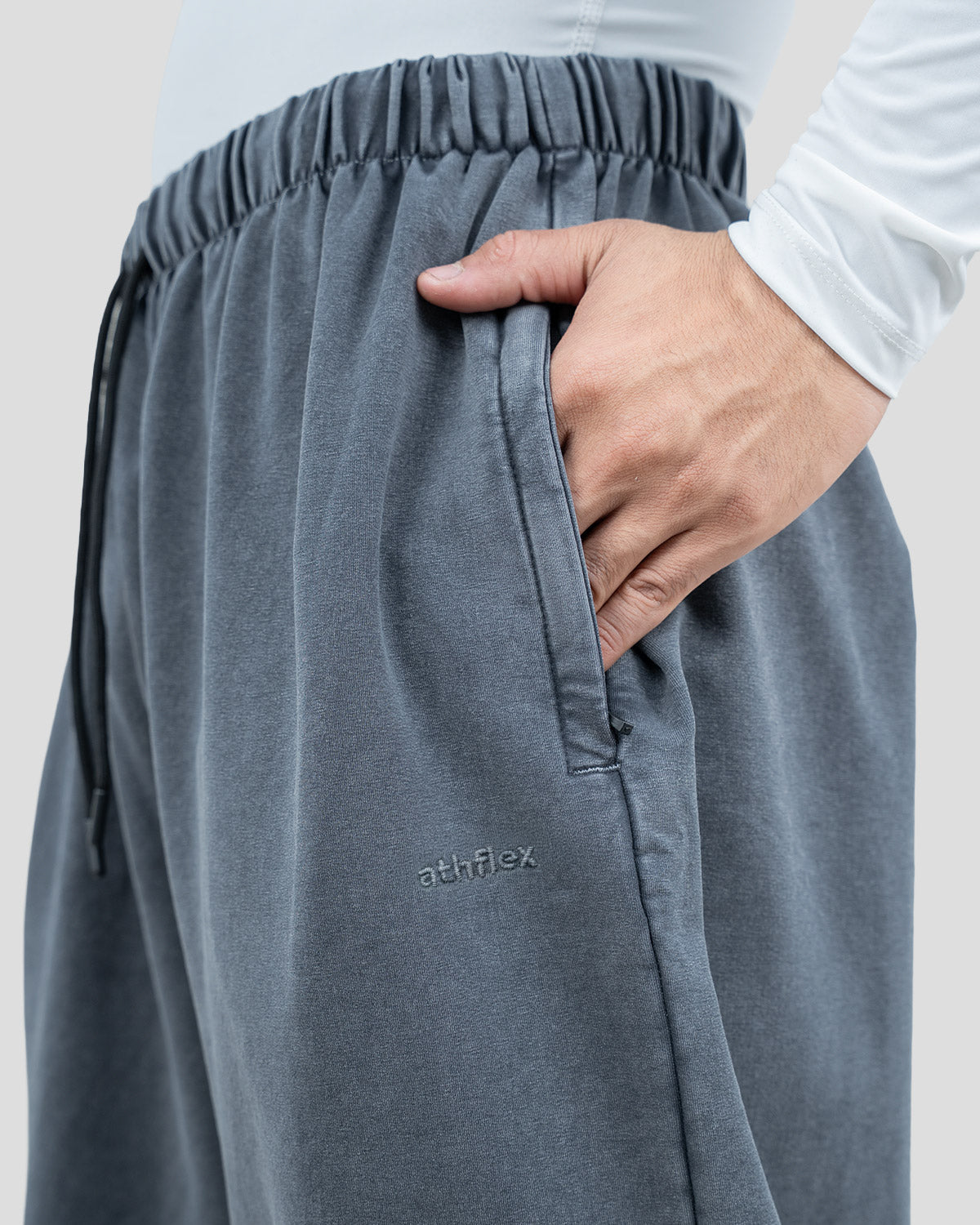 Acid wash baggy pants