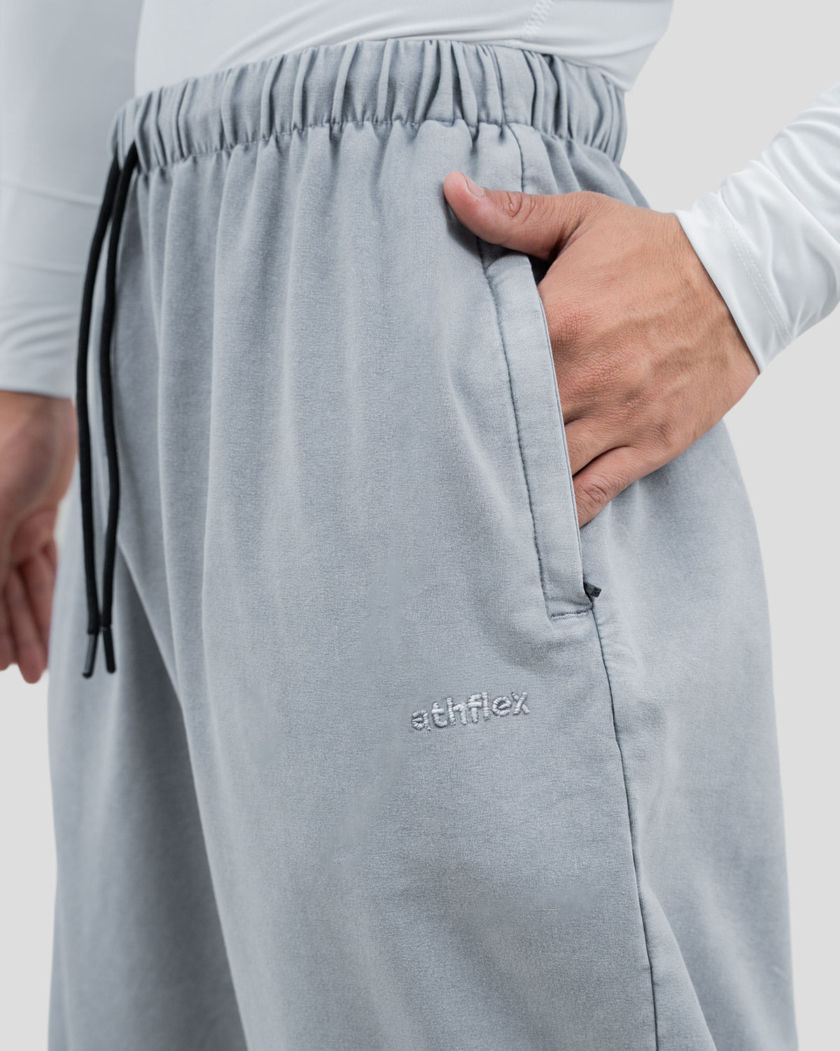 Acid wash baggy pants