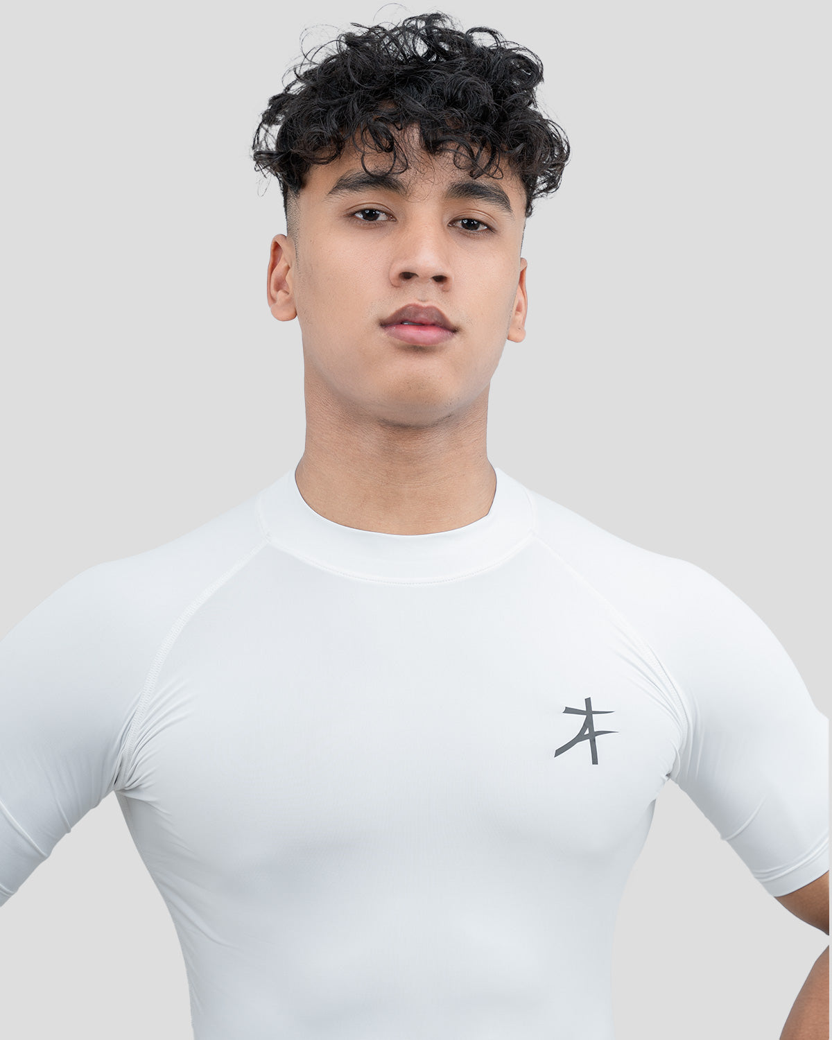 Hustle High Neck Compression T-shirt