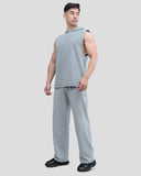 Acid Wash Sleeveless Hoodie