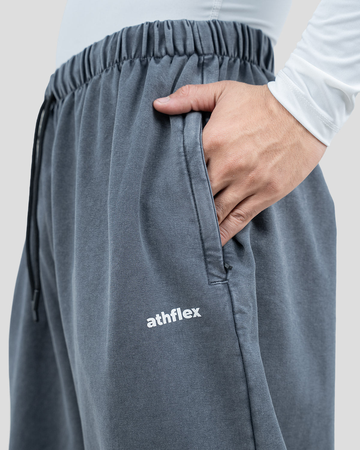 Acid wash baggy pants