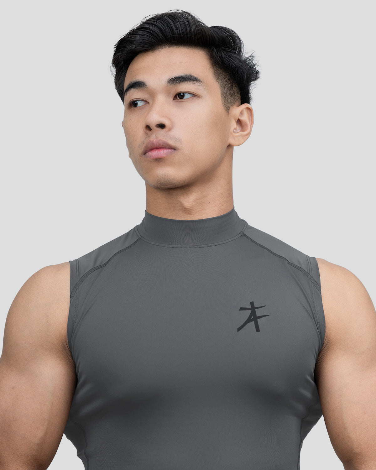 Hustle High Neck Compression Tank