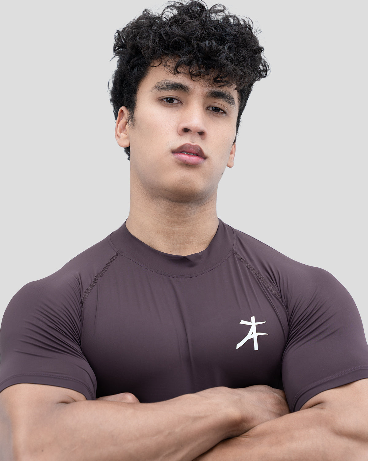 Hustle High Neck Compression T-shirt