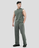 Acid Wash Sleeveless Hoodie