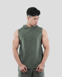 Acid Wash Sleeveless Hoodie