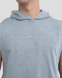 Acid Wash Sleeveless Hoodie